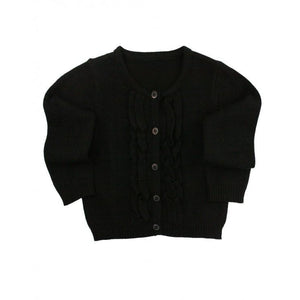 Ruffle Butts, Baby Girl Apparel - Shirts & Tops,  Black Ruffle Cardigan