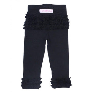 Ruffle Butts, Baby Girl Apparel - Leggings,  Black Ruffle Leggings