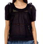 Black Net Ruffle Top - Eden Lifestyle