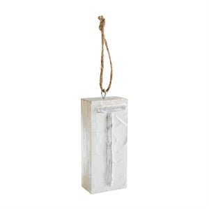Mud Pie Initial Block Ornaments - Eden Lifestyle