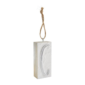 Mud Pie Initial Block Ornaments - Eden Lifestyle