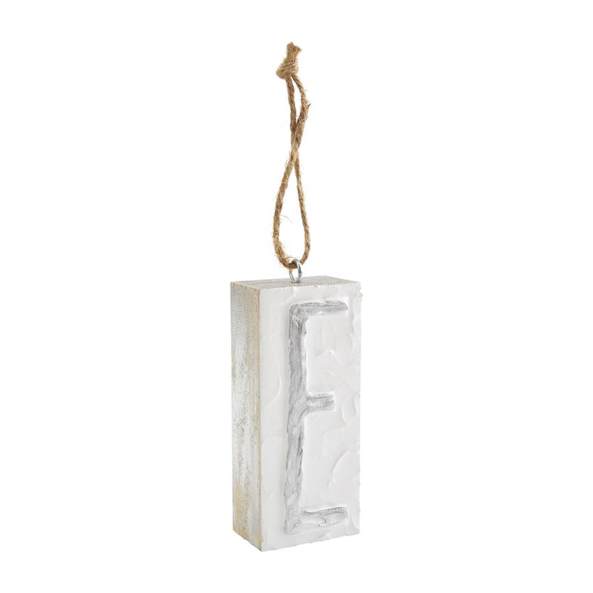 Mud Pie Initial Block Ornaments - Eden Lifestyle