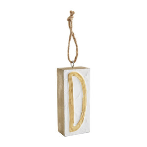 Mud Pie Initial Block Ornaments - Eden Lifestyle
