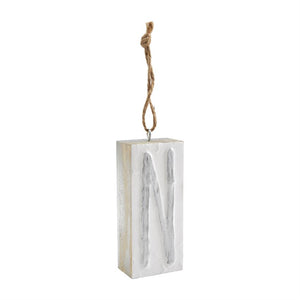 Mud Pie Initial Block Ornaments - Eden Lifestyle