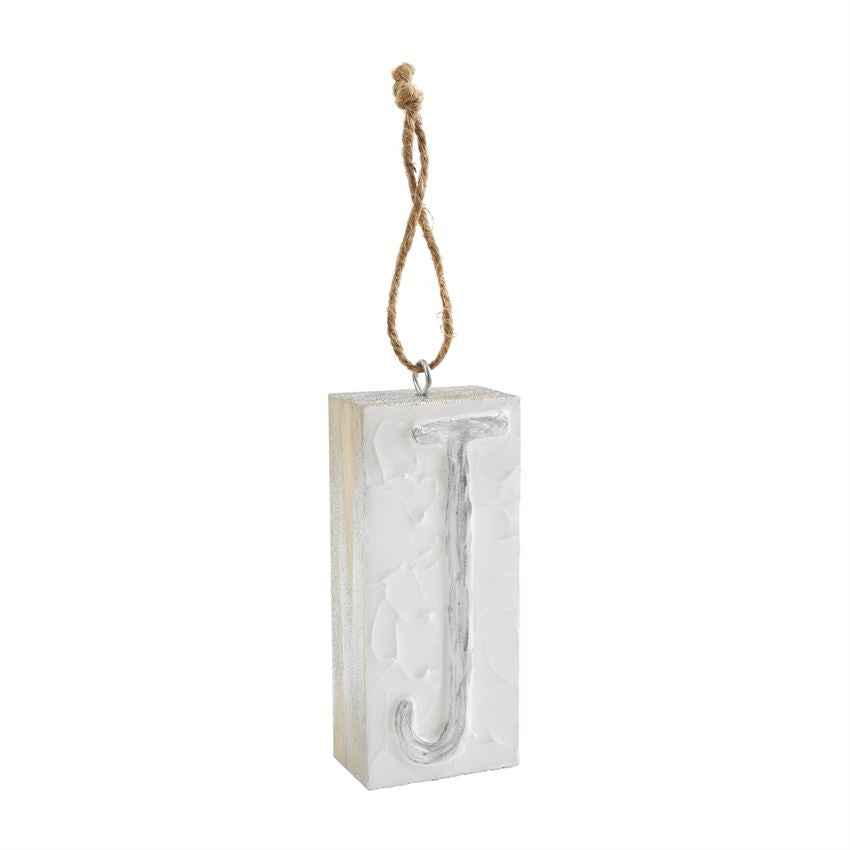 Mud Pie Initial Block Ornaments - Eden Lifestyle