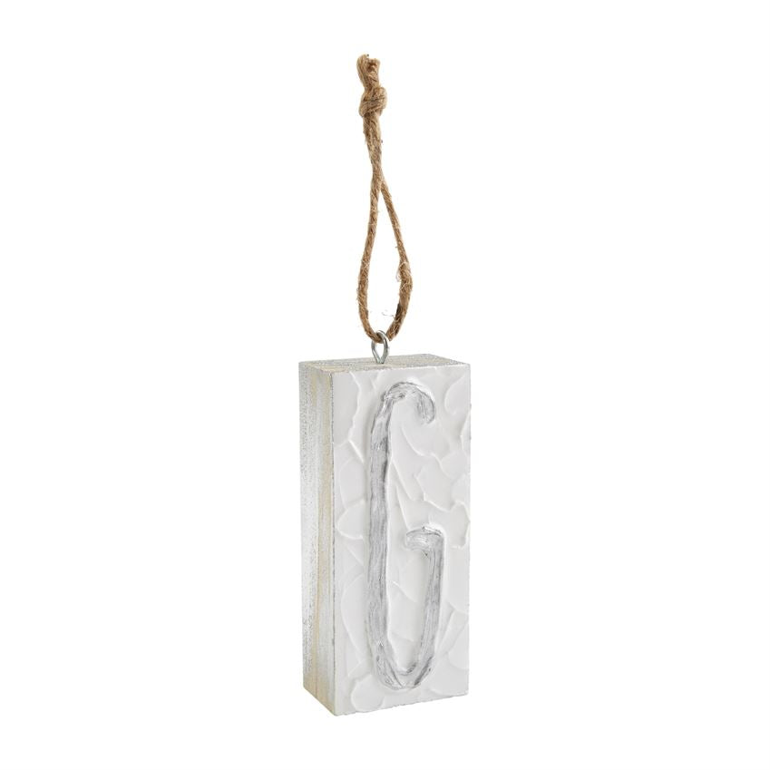 Mud Pie Initial Block Ornaments - Eden Lifestyle
