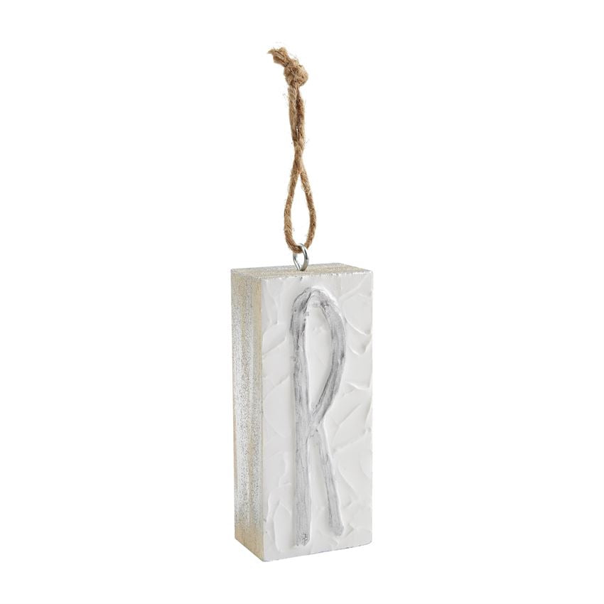 Mud Pie Initial Block Ornaments - Eden Lifestyle