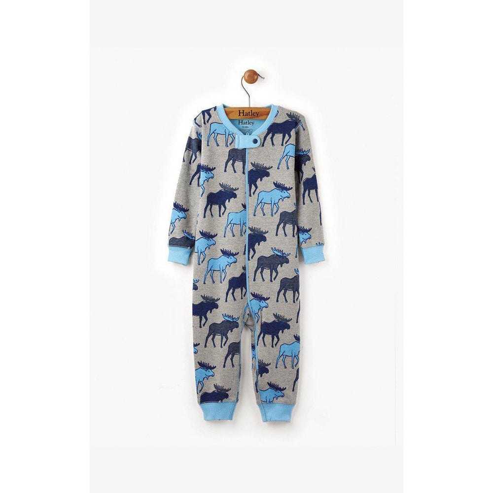 Hatley, Baby Boy Apparel - Rompers,  Hatley Blue Moose Coverall