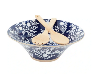 Mud Pie Blue Indigo Serving Bowl Set - Eden Lifestyle