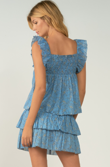 Blue Paisley Top - Eden Lifestyle