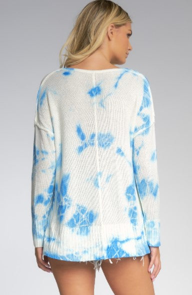 Eden Lifestyle, Women - Shirts & Tops,  Blue Tie Dye Top