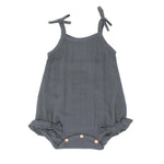 Loved Baby, Baby Girl Apparel - One-Pieces,  L'oved Baby Organic Muslin Ruffle Bodysuit in Gray