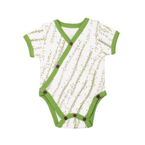Loved Baby, Baby Boy Apparel - One-Pieces,  L'oved Baby Organic Short-Sleeve Kimono Bodysuit in Moss Willow