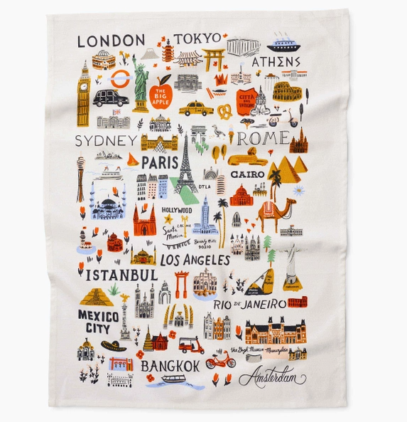 Bon Voyage Tea Towel - Eden Lifestyle