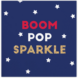 Boom Pop Sparkle Beverage Napkins - Eden Lifestyle