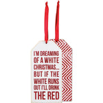 Primitives By Kathy, Home - Drinkware,  Bottle Tag - White Christmas