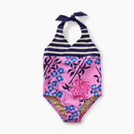 Tea Collection, Girl - Swimwear,  Branch Halter One-Piece