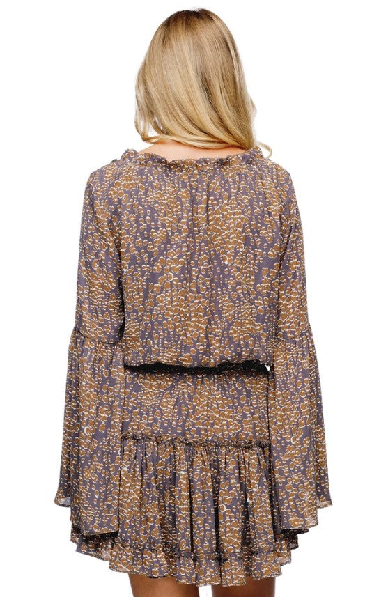 Buddy Love, Women - Dresses,  Zozo Elastic Waist Ruffle Bottom Mini Dress - Moss