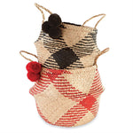 Mud Pie, Home - Decorations,  Mud Pie - Buffalo Check Woven Basket