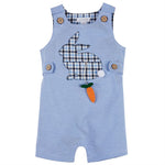 Mud Pie, Baby Boy Apparel - One-Pieces,  Bunny Pocket Oxford Shortall