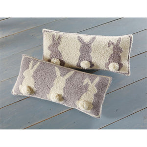 Mud Pie, Home - Pillows,  Mud Pie - Triple Bunny Hooked Pillows