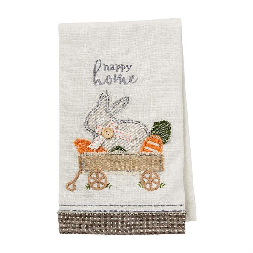 Bunny Wagon Applique Towel - Eden Lifestyle