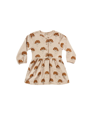 Rylee and Cru, Baby Girl Apparel - Dresses,  Rylee & Cru Mushroom Button Up Dress