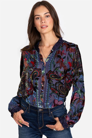 Johnny Was CLARA BURNOUT LEDA BUTTON DOWN - Eden Lifestyle