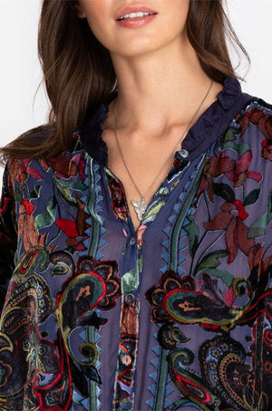 Johnny Was CLARA BURNOUT LEDA BUTTON DOWN - Eden Lifestyle