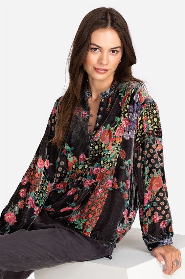 Johnny Was ROSE BURNOUT COSIMA BLOUSE - Eden Lifestyle