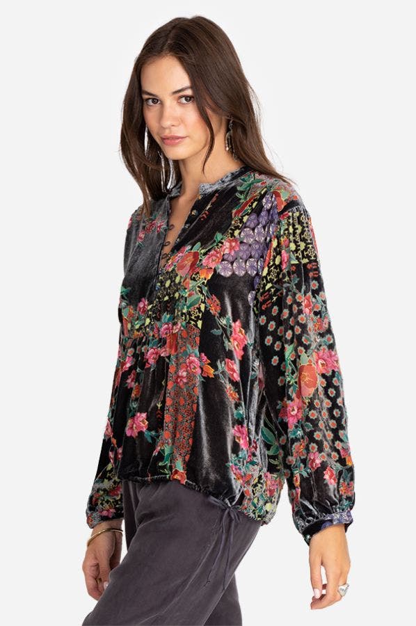 Johnny Was ROSE BURNOUT COSIMA BLOUSE - Eden Lifestyle