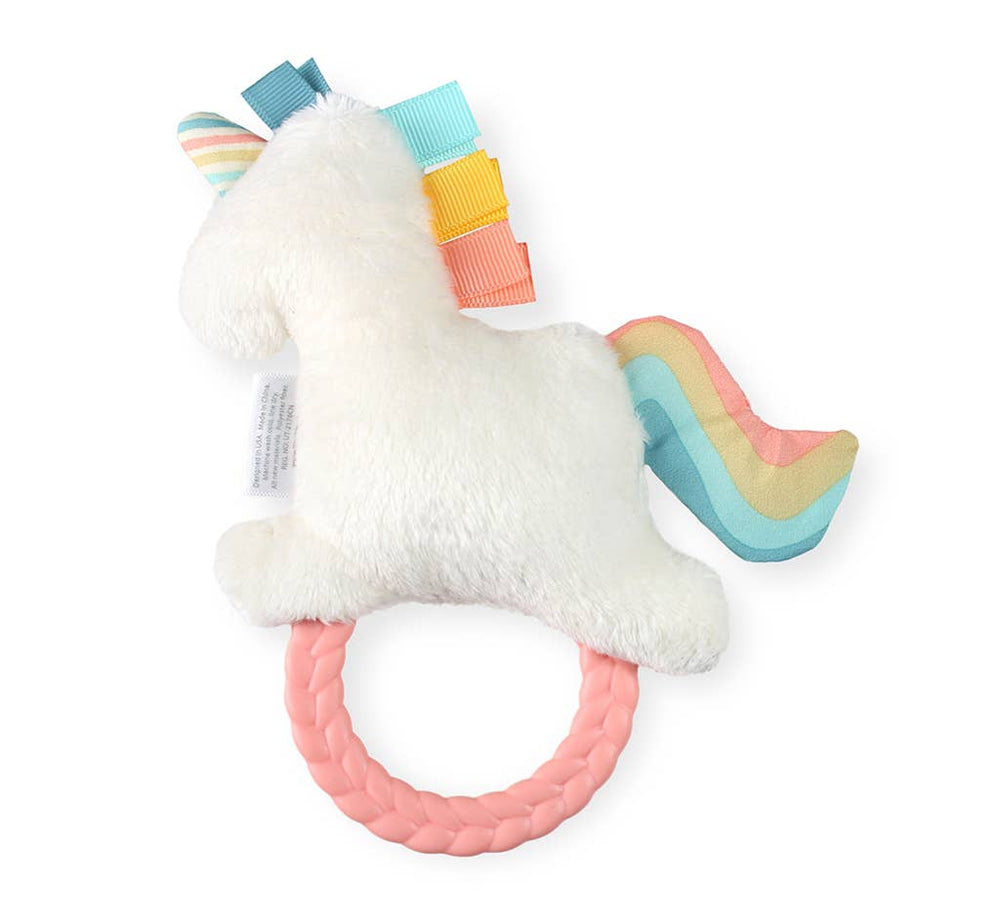 Unicorn Ritzy Rattle Pal™ Plush Rattle Pal with Teether - Eden Lifestyle