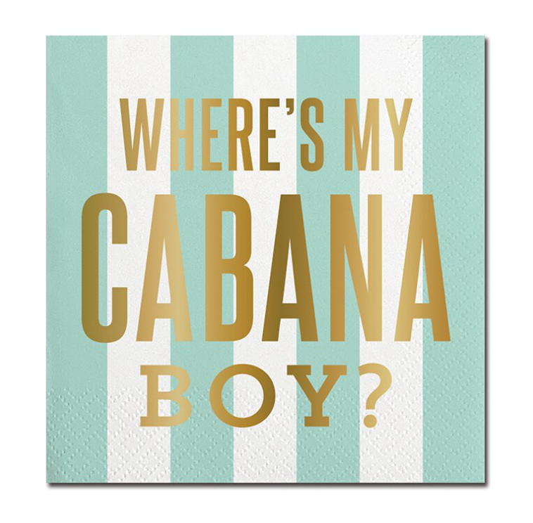 Foil Beverage Napkins - Cabana Boy? - Eden Lifestyle