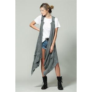 Eden Lifestyle, Women - Outerwear,  Cable Knit Cardigan Vest