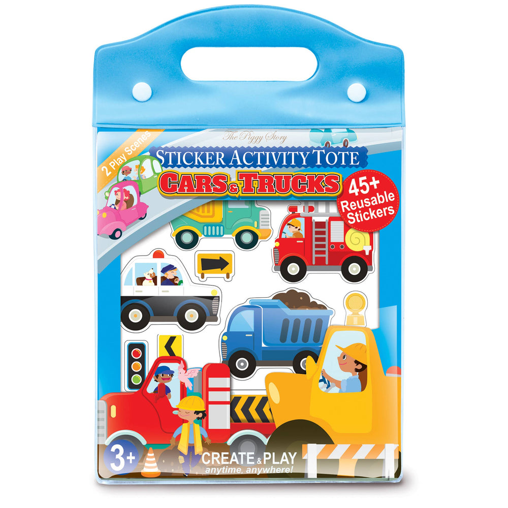 Cars & Trucks Sticker Activity Tote - Eden Lifestyle