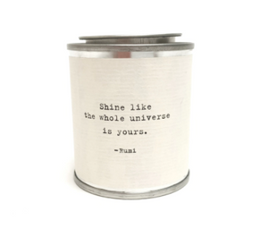 Shine Travel Candles - pick from 14 quotes - Eden Lifestyle