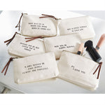 Mud Pie, Gifts - Beauty & Wellness,  Mud Pie - Canvas Makeup Bags