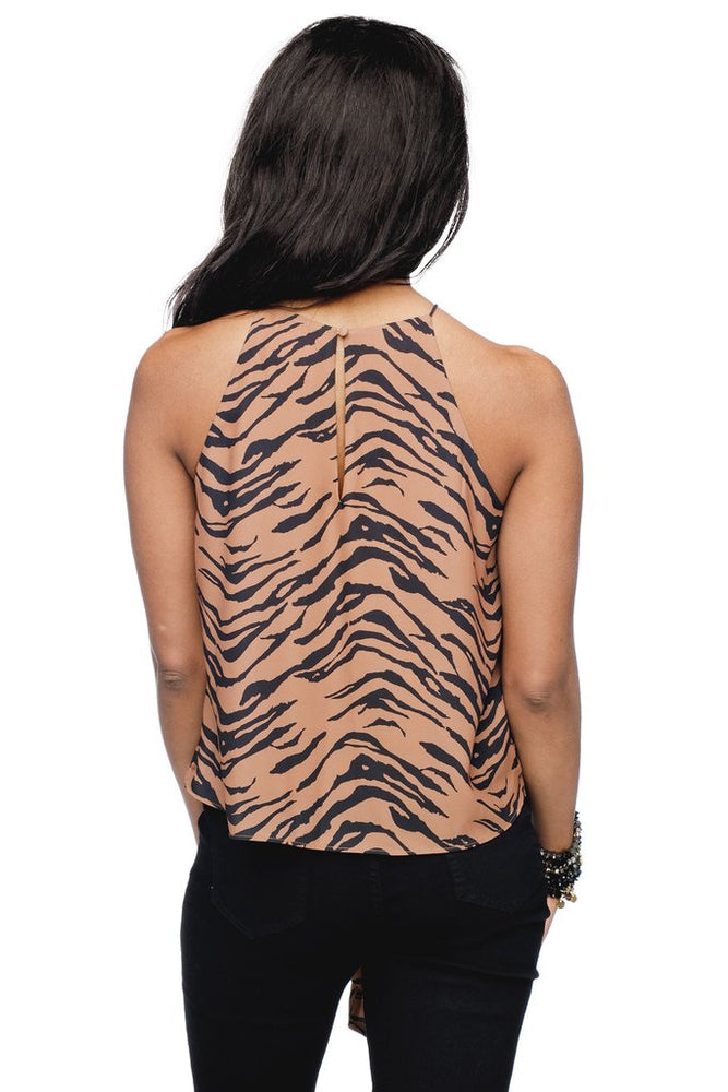 Buddy Love, Women - Shirts & Tops,  Candice Tiger Front Tie Tank Top