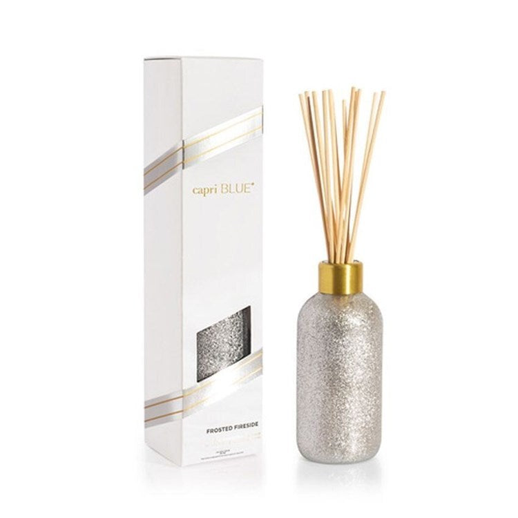 capri BLUE Frosted Fireside Reed Diffuser, 8 oz - Eden Lifestyle