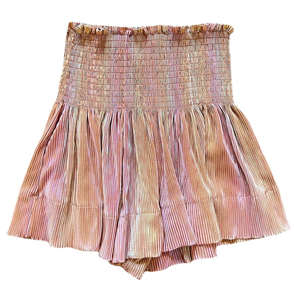 Caramel Pleated Swing Shorts - Eden Lifestyle