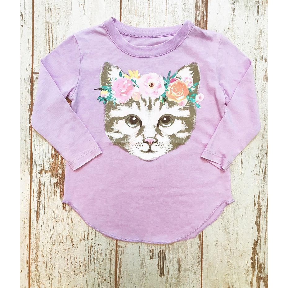 Chaser, Girl - Tees,  Chaser Girls Cat Floral Tee