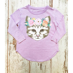 Chaser, Girl - Tees,  Chaser Girls Cat Floral Tee