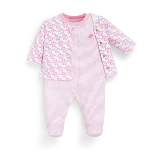 Jojo Maman Bebe, Baby Boy Apparel - Rompers,  Jojo Maman Bebe 2-Piece Elephant Baby Jacket & Footie Set