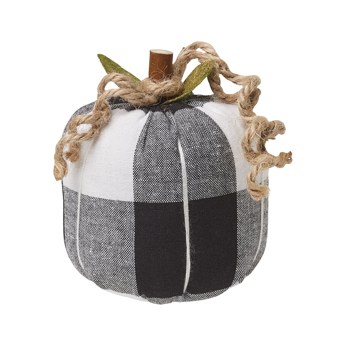 Black & White Check Small Pumpkin - Eden Lifestyle