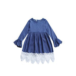 Eden Lifestyle, Baby Girl Apparel - Dresses,  Chambray Belle Sleeve Dress