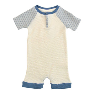 Miki Miette, Baby Boy Apparel - Rompers,  Chambray Shorts Romper