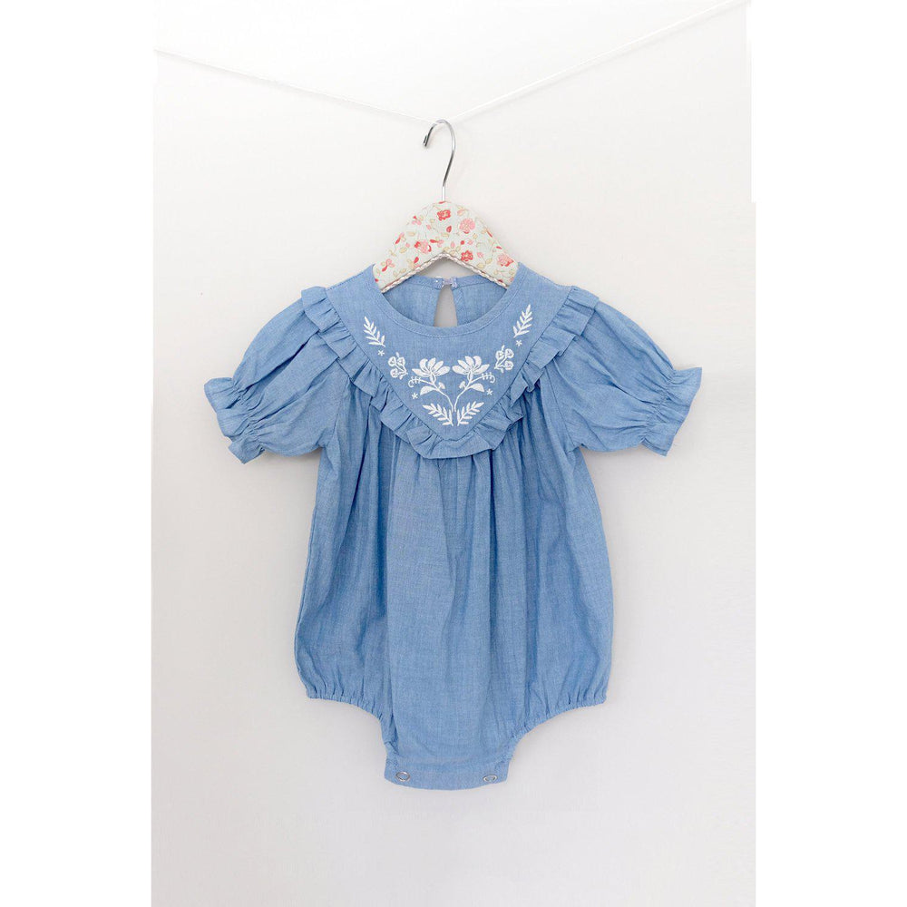 Mae Li Rose, Baby Girl Apparel - One-Pieces,  Mae Li Rose Chambray Bubble