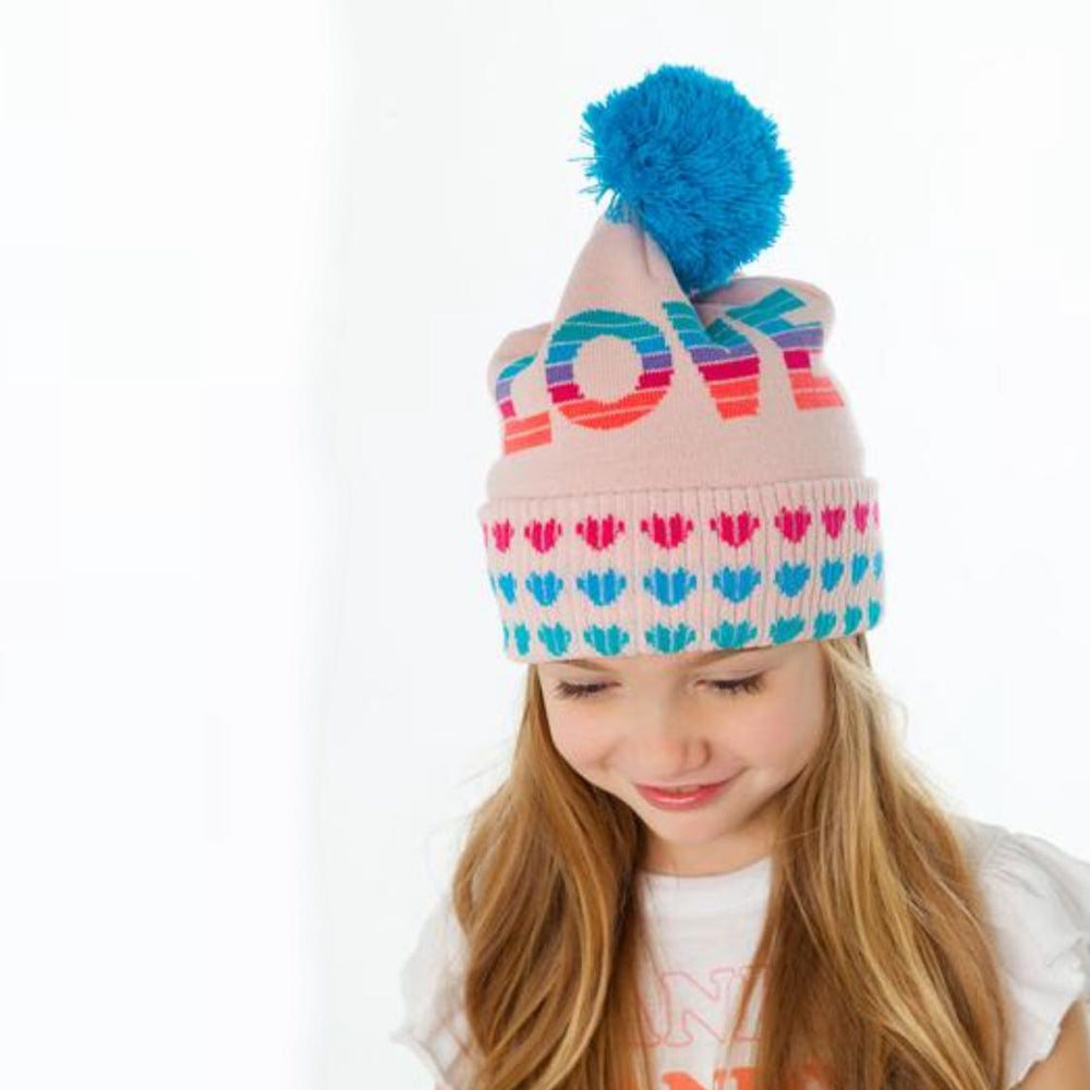 Chaser, Accessories - Hats,  Chaser Girls Love Hearts Beanie
