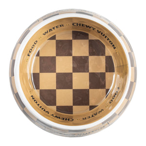 Haute Diggity Dog, Home - Pet,  Checker Chewy Vuiton Dog Bowl