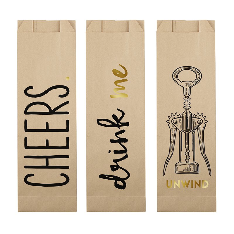 Eden Lifestyle, Home - Food & Drink,  Paper Wine Bags - Cheers Assortment